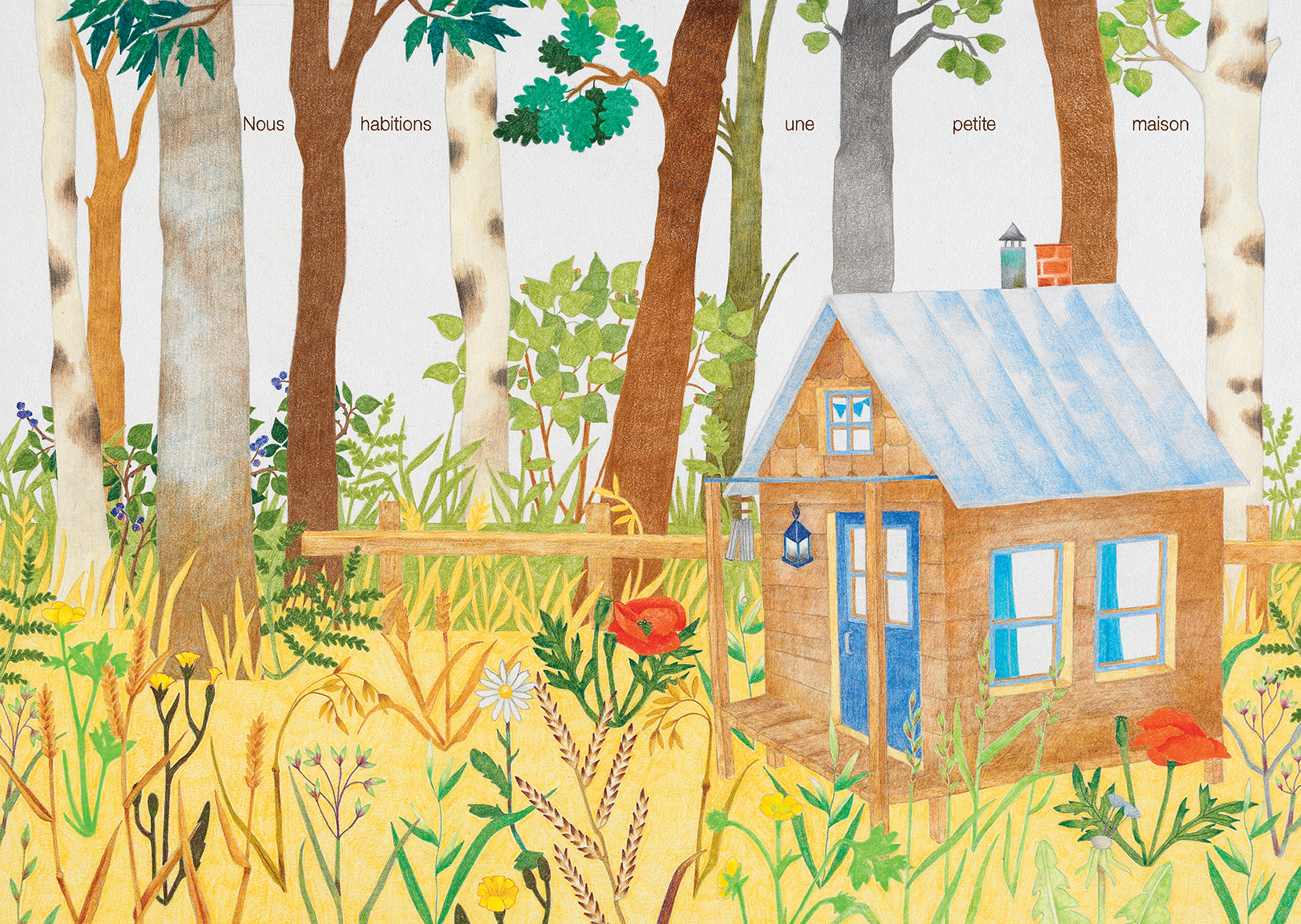 cabane dans la foret dessinée